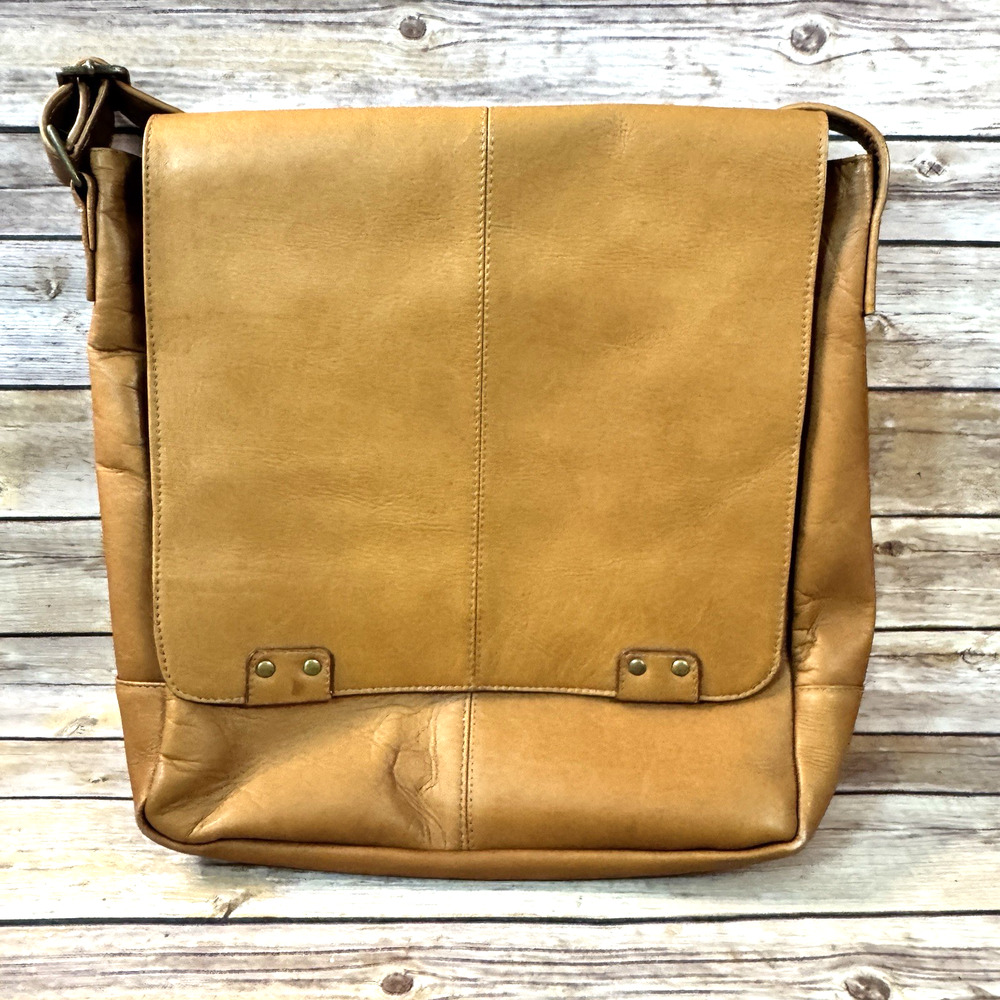Le Donne Leather Collection Vintage Minimalist Crossbody Messenger Bag